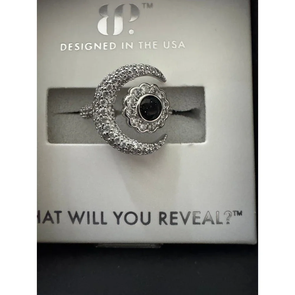 Bomb Party Obsidia Moon Sun Eclipse Nocturne Ring Size 8